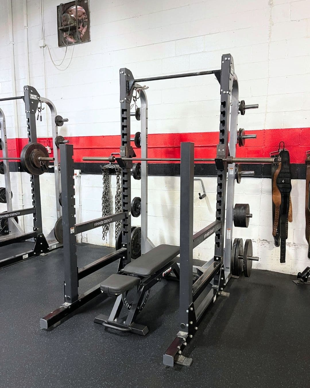 Squat rack and power cage at AIM Performance Training in Mentor