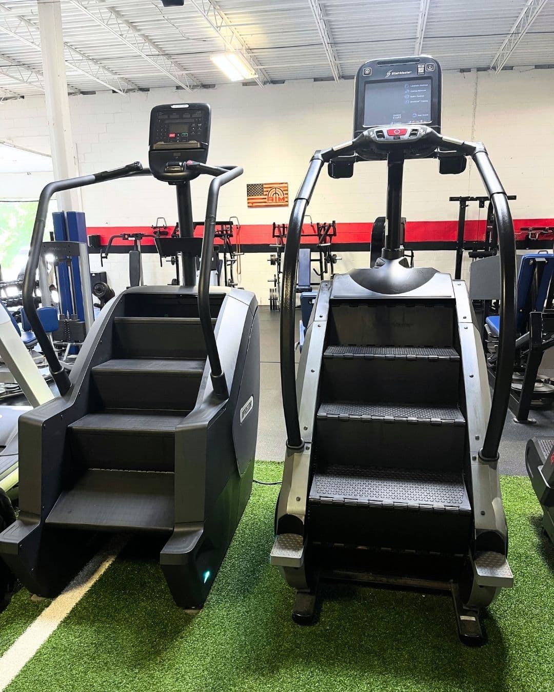 Stair climber machines at AIM Performance Training in Mentor, Ohio